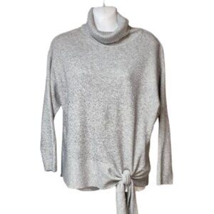 Andrea Jovine Grey Turtleneck Knit Sweater Women's Size Medium Classic
